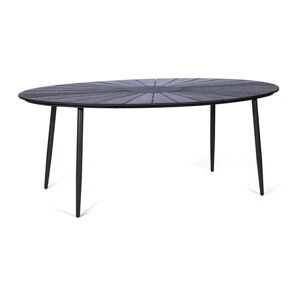 Čierny záhradný stôl s artwood doskou Bonami Selection Marienlist, 190 x 115 cm