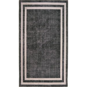 Šedo-krémový prateľný koberec behúň 200x80 cm - Vitaus