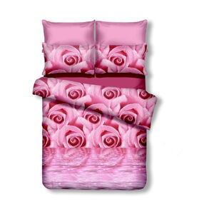 Ružové predĺžené obliečky na dvojlôžko z mikrovlákna 200x220 cm Marco – AmeliaHome