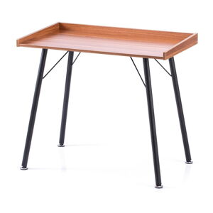 Pracovný stôl s doskou v dekore orechového dreva 50x90 cm Fey – Homede