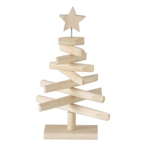 Drevený dekoratívny vianočný stromček Boltze Jobo, výška 37 cm