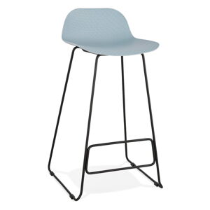 Modrá barová stolička s čiernymi nohami Kokoon Slade, výška sedu 76 cm