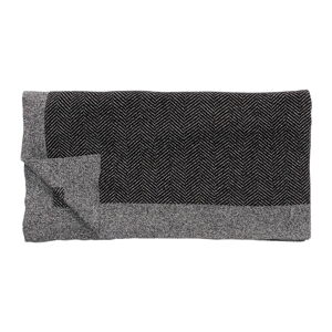 Čierno-sivý bavlnený pléd Hübsch Dust, 130 x 200 cm