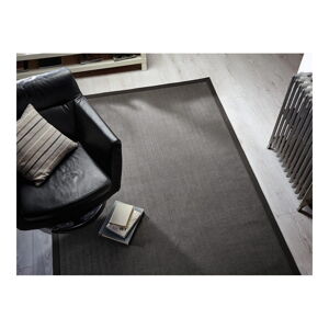 Sivý koberec z juty Flair Rugs Check, 160 x 230 cm
