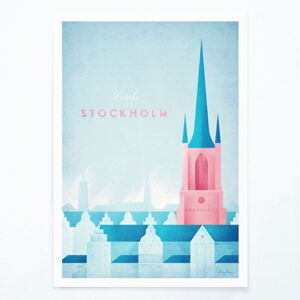 Plagát Travelposter Štokholm, 50 x 70 cm