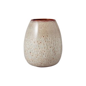 Sivo-béžová kameninová váza Villeroy & Boch Like Lave, výška 17,5 cm