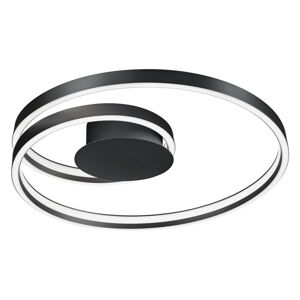 Čierne LED stropné svietidlo s hlasovým ovládaním/s ovládaním pomocou mobilnej aplikácie s kovovým tienidlom Ciola – CINQUE