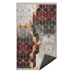 Sivo-vínový prateľný koberec 80x140 cm – Mila Home