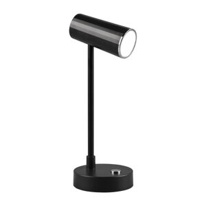 Lesklá čierna LED stolová lampa so stmievačom (výška  28 cm) Lenny – Trio