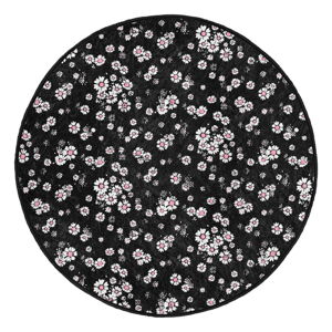 Čierny prateľný/vhodné pre robotické vysávače okrúhly koberec ø 80 cm Comfort – Mila Home