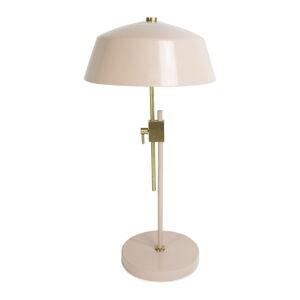Svetloružová stolová lampa s kovovým tienidlom (výška  64 cm) Dusk – HF Living