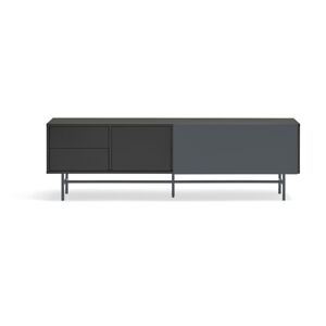 Čierny/antracitovosivý TV stolík 180x56 cm Nube – Teulat