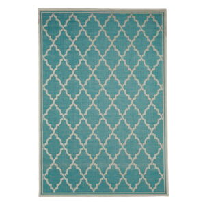 Tyrkysovomodrý vonkajší koberec Webtappeti Intreccio Turquoise, 160 x 230 cm