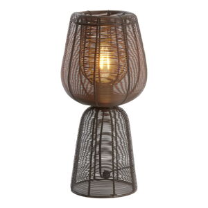 Tmavohnedá stolová lampa (výška  42 cm) Aboso – Light & Living