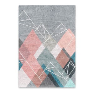 Ružovo-sivý ručne tkaný koberec HF Living Range, 120 × 170 cm