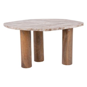 Odkladací stolík s doskou v dekore mramoru 50x75 cm Organic – Leitmotiv