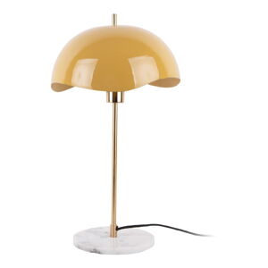 Okrovožltá stolová lampa (výška 56 cm) Waved Dome – Leitmotiv
