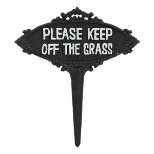 Kovový záhradný zápich Please Keep off the Grass – Esschert Design