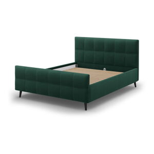 Zelená čalúnená dvojlôžková posteľ s roštom 140x200 cm Gigi - Micadoni Home