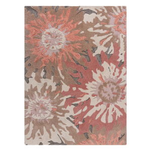 Hnedo-ružový koberec Flair Rugs Soft Floral, 160 x 230 cm