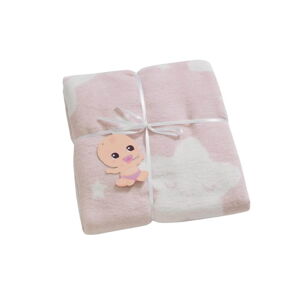 Ružová bavlnená detská deka 120x100 cm Baby Star - Mila Home