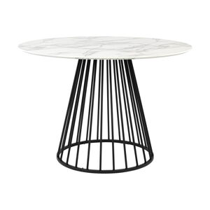 Okrúhly jedálenský stôl s doskou v dekore mramoru ø 110 cm Floris – White Label