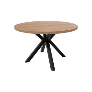Okrúhly jedálenský stôl s čiernymi nohami Canett Maison, ø 120 cm