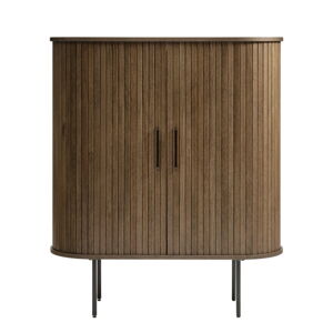 Hnedá skrinka v dekore duba 100x118 cm Nola – Unique Furniture