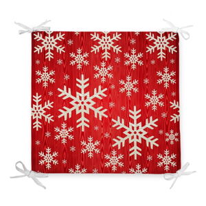 Vianočný sedák s prímesou bavlny Minimalist Cushion Covers Snowflakes, 42 x 42 cm
