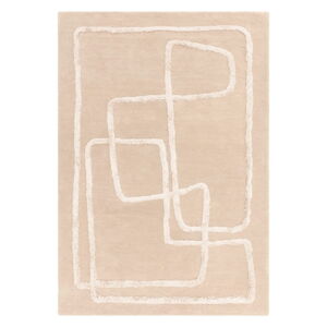 Béžový ručne tkaný vlnený koberec 120x170 cm Matrix – Asiatic Carpets