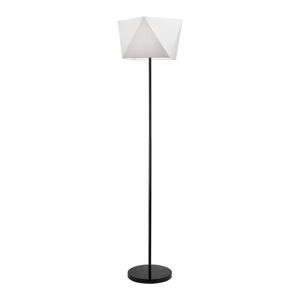 Biela stojacia lampa s textilným tienidlom (výška  170 cm) Carla – LAMKUR