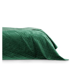 Zelený pléd cez posteľ AmeliaHome Laila Jade, 260 x 240 cm