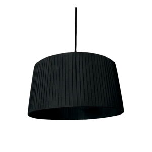 Čierne závesné svietidlo s textilným tienidlom ø 50 cm – SULION