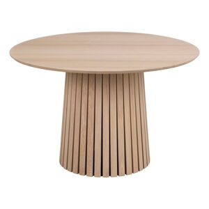 Jedálenský stôl so svetlou dubovou dýhou Actona Christo, ø 75 cm