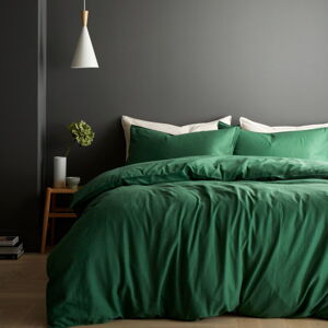 Zelené predĺžené obliečky na dvojlôžko 230x220 cm Relaxed – Content by Terence Conran