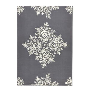 Sivo-biely koberec Hanse Home Gloria Blossom, 120 × 170 cm