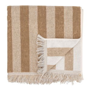 Hnedý/béžový bavlnený uterák 50x100 cm Elaia – Bloomingville