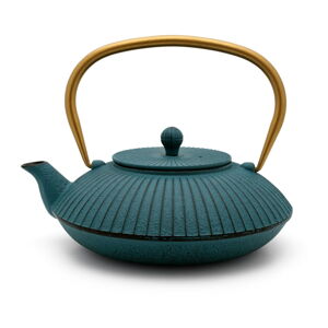 Modrá liatinová kanvica na čaj 1,1 l Linhai – Bredemeijer