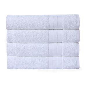 Sada 4 bielych bavlnených uterákov Muller Textiels, 50 × 100 cm