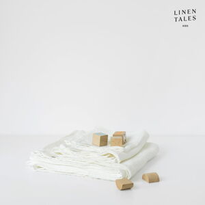Biela ľanová detská osuška 45x90 cm - Linen Tales