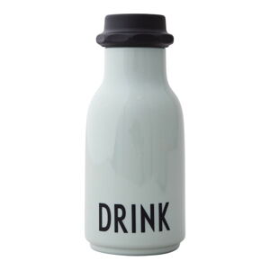 Svetlozelená detská fľaša Design Letters Drink, 330 ml