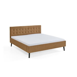 Hnedá čalúnená dvojlôžková posteľ 180x200 cm Empire – Meise Möbel
