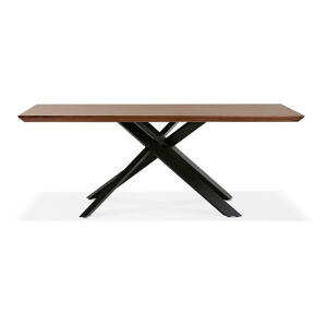 Hnedý jedálenský stôl s čiernymi nohami Kokoon Royalty, 200 x 100 cm
