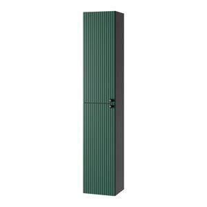 Zeleno-antracitová vysoká závesná kúpeľňová skrinka 30x160 cm Asti - STOLKAR