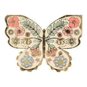 Papierové obrúsky v súprave 16 ks Floral Butterfly – Meri Meri
