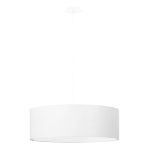 Biele závesné svietidlo so skleneným tienidlom/s textilným tienidlom ø 45 cm Paktor – Nice Lamps
