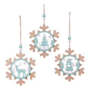 Závesné vianočné dekorácie v sade 3 ks Snowflake - Casa Selección