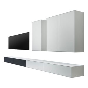 Čierno-biela zostava TV stolíka a 2 komôd Edge by Hammel - Hammel Furniture