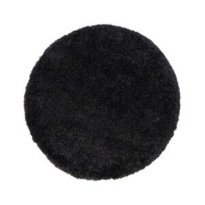 Čierny koberec Flair Rugs Sparks, ⌀ 133 cm