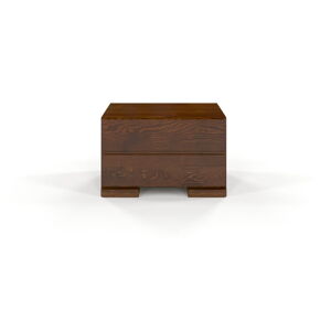 Nočný stolík z hnedého borovicového dreva Skandica Sandemo